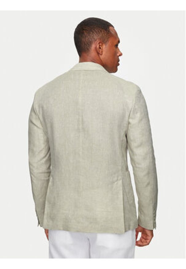 JOOP! Marynarka Hoverest 30041961 Beżowy Slim Fit. Kolor: beżowy. Materiał: len
