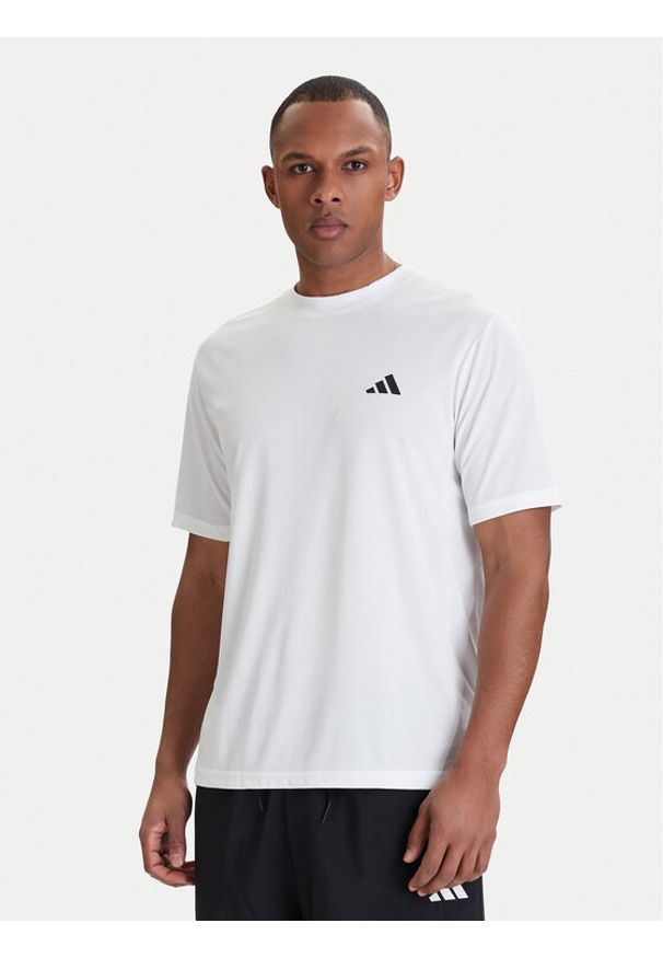 Adidas - adidas Koszulka techniczna Workout Essentials Base KD5453 Biały Regular Fit. Kolor: biały. Materiał: syntetyk