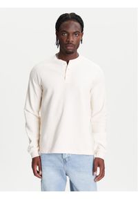 Adidas - adidas Longsleeve Trefoil Essentials JX2757 Écru Loose Fit. Materiał: bawełna. Długość rękawa: długi rękaw