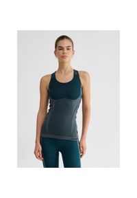 Damski bezszwowy tank top Hummel Clea. Kolor: niebieski. Materiał: dzianina, materiał. Sport: fitness #1