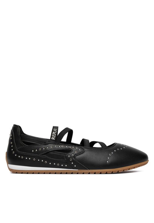 Replay - REPLAY Baleriny GWSN2.000.C0007S Czarny. Kolor: czarny. Materiał: skóra