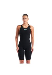 Strój startowy damski jednoczęściowy otwarte plecy Arena Veloce. Kolor: czarny #1