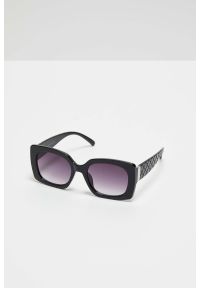 MOODO - Okulary przeciwsłoneczne z grubymi oprawkami czarne. Kolor: czarny