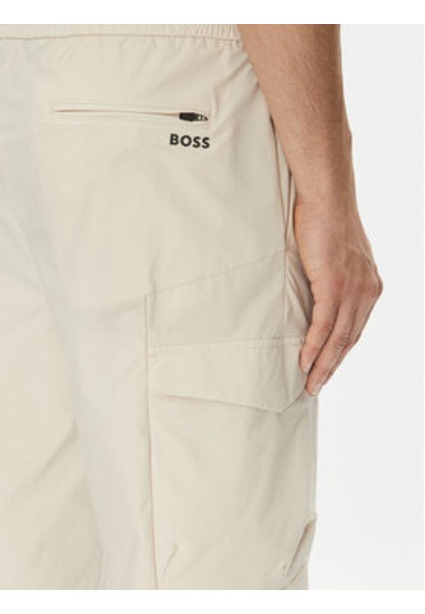 BOSS Szorty sportowe S_Urbanex-Cargo 50534318 Beżowy Tapered Fit. Kolor: beżowy. Styl: sportowy