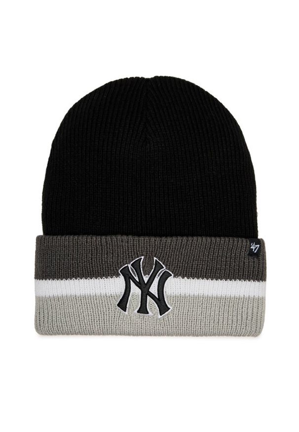 47 Brand Czapka MLB New York Yankees Split Cuff 47 B-SPLCC17ACE-BK Czarny. Kolor: czarny. Materiał: akryl, materiał