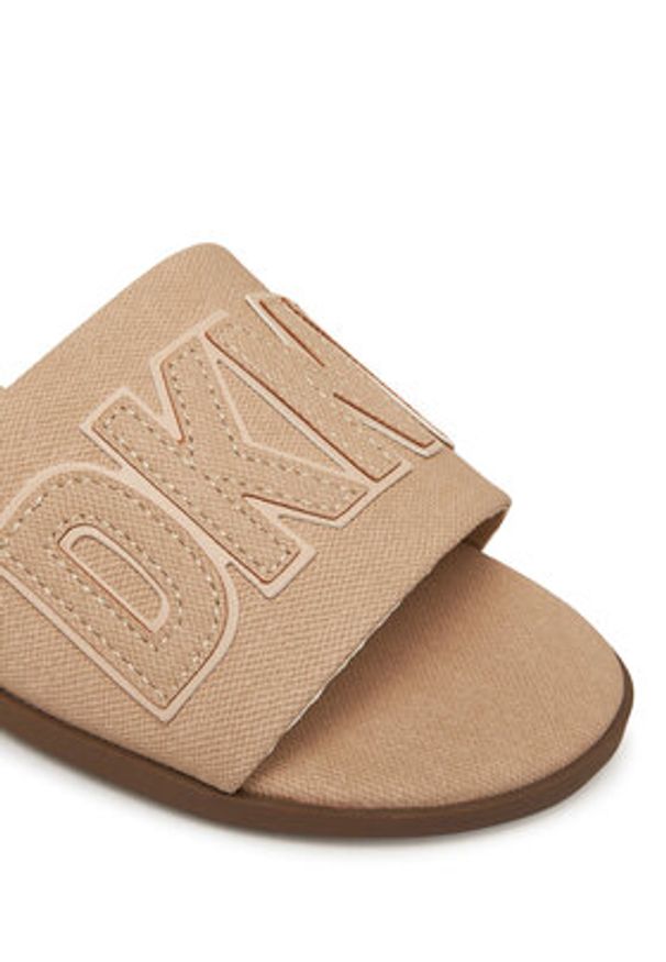 DKNY Klapki Willow K1500528 Beżowy. Kolor: beżowy. Materiał: materiał