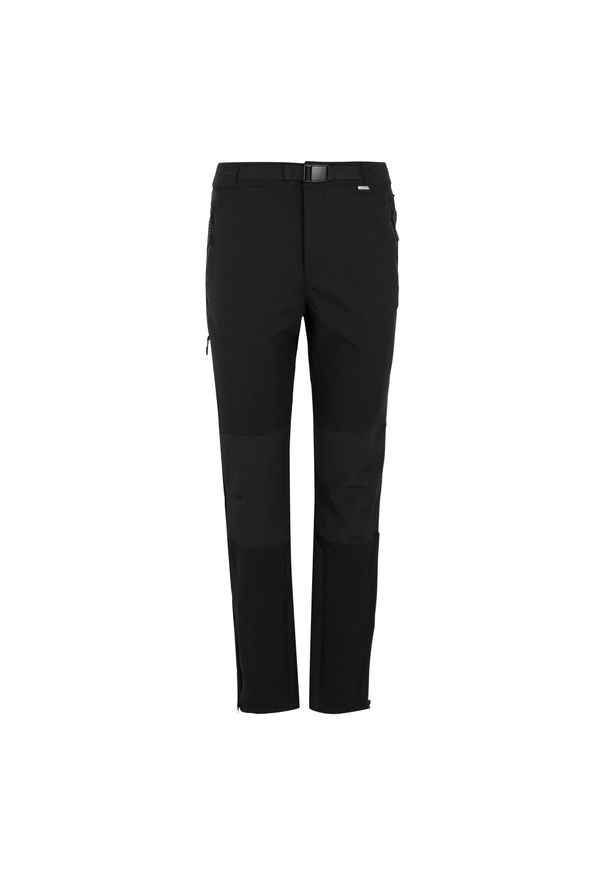 Regatta - Spodnie męskie trekkingowe Montorn. Kolor: czarny. Materiał: materiał. Sezon: lato. Sport: turystyka piesza