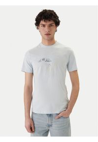 Guess T-Shirt M6GI11 K2992 Błękitny Slim Fit. Kolor: niebieski. Materiał: bawełna #1