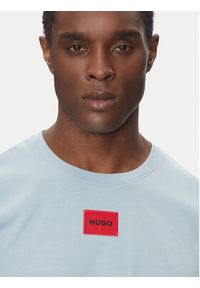 Hugo - HUGO T-Shirt Diragolino212 50447978 Niebieski Regular Fit. Kolor: niebieski. Materiał: bawełna #4