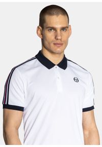 SERGIO TACCHINI - Koszulka męska Polo biała Sergio Tacchini Nabo WHT/BLU. Okazja: na co dzień, na spotkanie biznesowe. Typ kołnierza: polo. Kolor: biały. Materiał: dresówka. Styl: biznesowy, casual, młodzieżowy #2