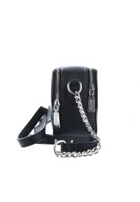 Big Star Accessories - Torebka damska Big Star, materiał syntetyczny z regulowanym paskiem na metalowym łańcuchu oraz komorą główną zamykaną na zamek, czarna, II574083. Kolor: czarny. Materiał: skórzane. Styl: elegancki, casual. Rodzaj torebki: na ramię #2