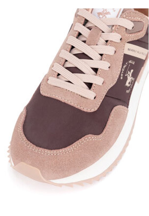 Beverly Hills Polo Club Sneakersy S9017-IW Bordowy. Kolor: czerwony. Materiał: skóra, nubuk