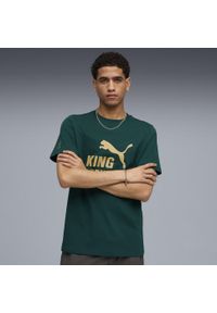 Puma - Męska koszulka Borussia Mönchengladbach KING z logo PUMA Dark Myrtle Gold Green. Kolor: zielony, wielokolorowy, żółty. Sport: piłka nożna