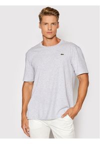 Lacoste T-Shirt TH7618 Szary Regular Fit. Kolor: szary. Materiał: syntetyk, bawełna