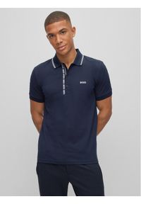 BOSS - Boss Polo Paule 4 50481706 Granatowy Slim Fit. Typ kołnierza: polo. Kolor: niebieski. Materiał: bawełna