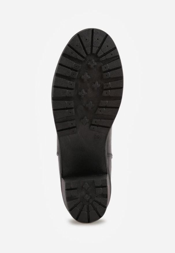 Renee - Czarne Botki VICES o Fasonie Sztybletów na Słupku Cezeire. Okazja: na co dzień. Kolor: czarny. Materiał: jeans, koronka. Obcas: na słupku. Styl: casual