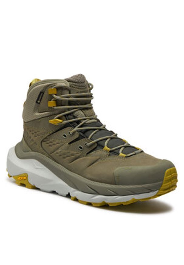 HOKA - Hoka Trekkingi Kaha 2 Gtx GORE-TEX 1123155 Khaki. Kolor: brązowy. Materiał: skóra. Technologia: Gore-Tex. Sport: turystyka piesza