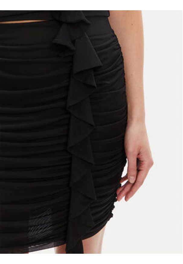 Guess Spódnica mini W5YD56 KCZC2 Czarny Regular Fit. Kolor: czarny. Materiał: syntetyk