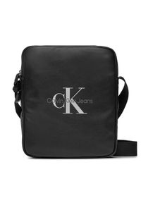 Calvin Klein Jeans Saszetka Monogram Soft Reporter 22 K50K511503 Czarny. Kolor: czarny. Materiał: skóra #1