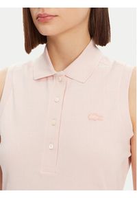 Lacoste Polo PF5445 Różowy Slim Fit. Typ kołnierza: polo. Kolor: różowy. Materiał: bawełna #5