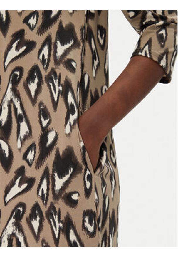 Fransa Sukienka codzienna 20612138 Beżowy Regular Fit. Okazja: na co dzień. Kolor: beżowy. Materiał: syntetyk. Typ sukienki: proste. Styl: casual