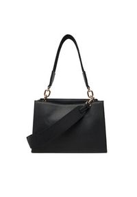 TOMMY HILFIGER - Tommy Hilfiger Torebka Th Her Med Satchel AW0AW17722 Czarny. Kolor: czarny. Materiał: skórzane