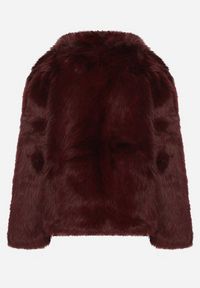 Born2be - Bordowa Kurtka Futro z Wsuwanymi Kieszeniami Liriena. Okazja: na co dzień, na spacer. Kolor: czerwony. Materiał: futro. Styl: klasyczny, casual, elegancki #2
