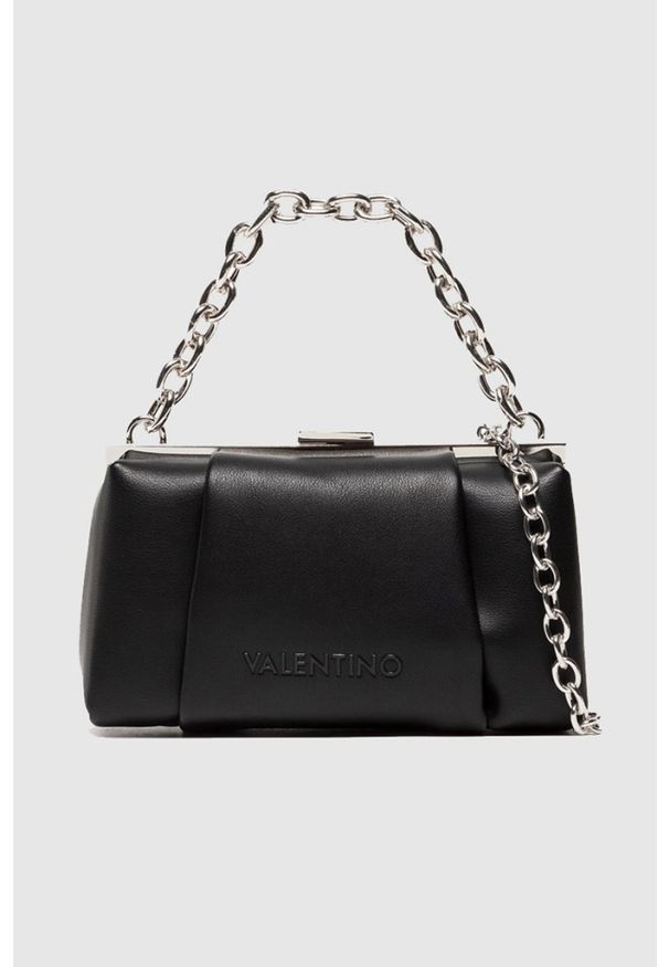 Valentino by Mario Valentino - VALENTINO Czarna torebka na łańcuszku mini. Kolor: czarny