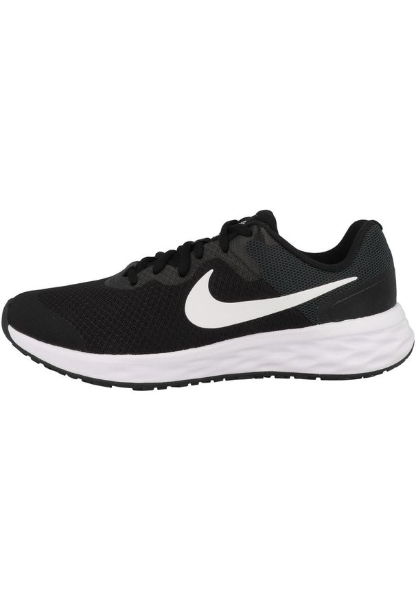 Obuwie Sportowe Dziecięce Nike Revolution 6 DD1096 003 Czarny. Zapięcie: sznurówki. Kolor: czarny. Materiał: syntetyk, materiał. Szerokość cholewki: normalna. Model: Nike Revolution