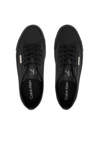 Calvin Klein Sneakersy Vulc Flatform Lace Up Moire YW0YW02012 Czarny. Kolor: czarny. Materiał: materiał #2