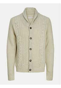 Jack & Jones Kardigan Craig 12258484 Écru Regular Fit. Materiał: syntetyk #4