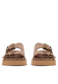 Badura Klapki CYCLAMEN-80033-25 Beżowy. Kolor: beżowy. Materiał: skóra, zamsz #2