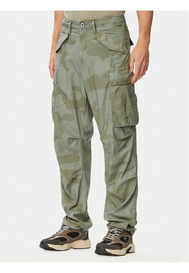G-Star RAW - G-Star Raw Spodnie materiałowe MA1 Cargo D26945-E520 Zielony jasny Tapered Fit. Kolor: zielony. Materiał: syntetyk