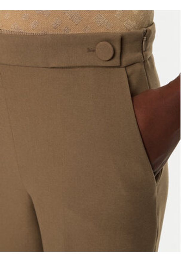BOSS Spodnie palazzo Tupita 50531846 Brązowy Wide Leg. Kolor: brązowy. Materiał: wiskoza