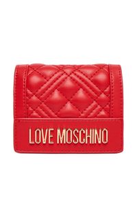 Love Moschino - LOVE MOSCHINO Mały Portfel Damski JC5601PP0NLA0500 Czerwony. Kolor: czerwony. Materiał: skóra