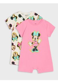 Sinsay - Rampersy 2 pack Minnie Mouse - begonia. Wzór: motyw z bajki