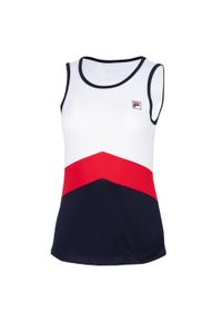 Koszulka treningowa damska Fila Cleo. Kolor: biały. Materiał: poliester. Długość rękawa: bez rękawów. Sport: tenis
