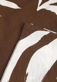 Born2be - Brązowe Wiskozowe Spodnie Casual o Fasonie Culottes w Roślinny Wzór Aliope. Okazja: na co dzień. Kolor: brązowy. Materiał: wiskoza. Wzór: gładki, nadruk. Sezon: lato. Styl: casual #7