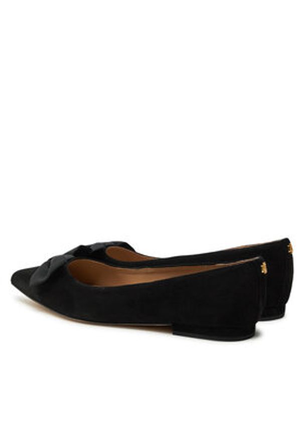 Lauren Ralph Lauren - LAUREN RALPH LAUREN Baleriny Londyn 802955323002 Czarny. Kolor: czarny. Materiał: zamsz, skóra