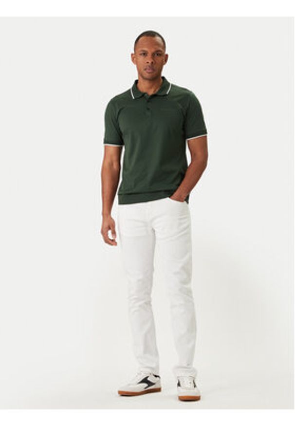 Karl Lagerfeld - KARL LAGERFELD Polo 745080 562200 Zielony Regular Fit. Typ kołnierza: polo. Kolor: zielony. Materiał: bawełna