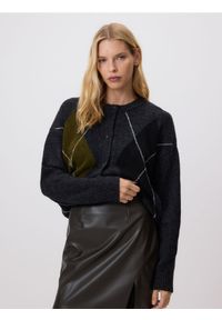 Reserved - Spódnica mini z imitacji skóry - oliwkowy. Kolor: oliwkowy. Materiał: skóra