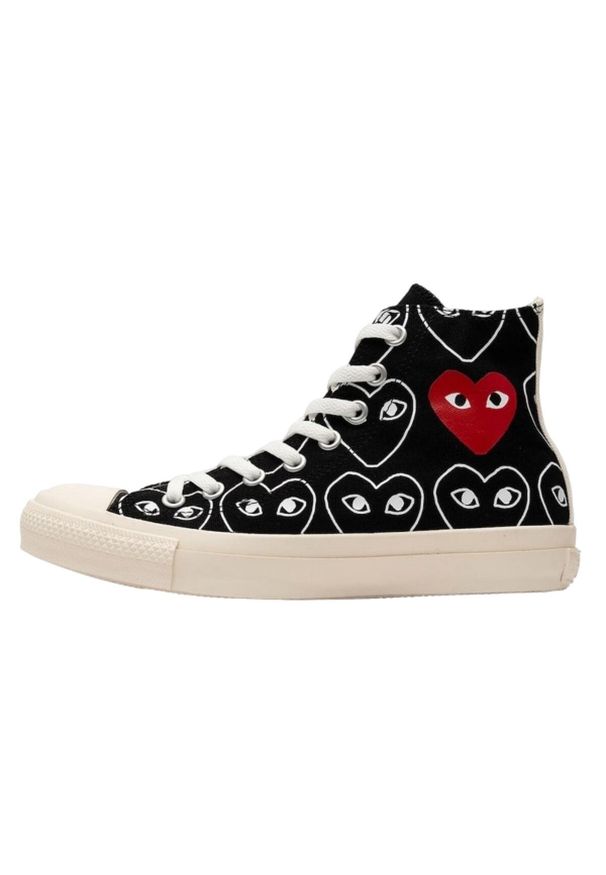 Buty do chodzenia dla dorosłych Converse Comme des Garçons Black Heart Print. Kolor: biały. Wzór: nadruk