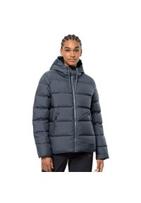 Kurtka turystyczna damska Jack Wolfskin Frozen Palace. Kolor: niebieski. Materiał: poliester, puch. Sezon: zima. Sport: turystyka piesza #1