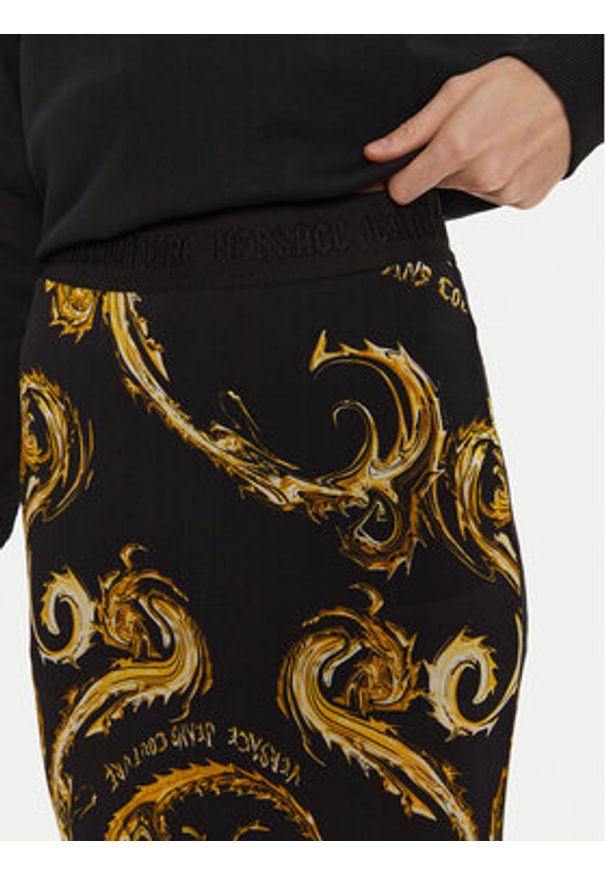 Versace Jeans Couture Spódnica midi 77HAE8B6 Czarny Regular Fit. Kolor: czarny. Materiał: wiskoza