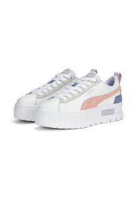 Buty do chodzenia damskie Puma MAYZE MIX. Kolor: biały, wielokolorowy, różowy, fioletowy. Materiał: guma, materiał, tkanina, syntetyk. Sport: turystyka piesza