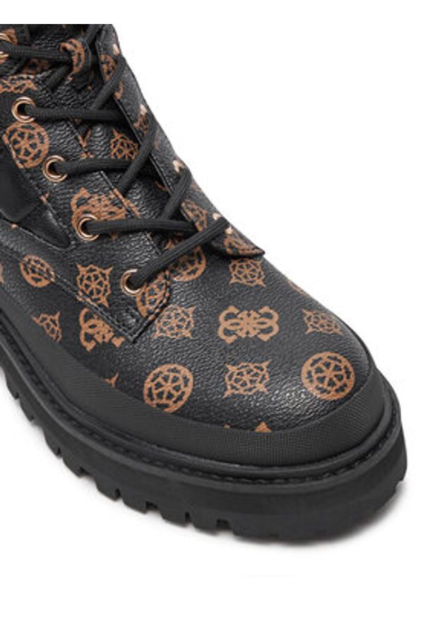Guess Botki Badae2 FLFBD2 FAL10 Czarny. Kolor: czarny. Materiał: skóra