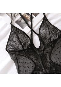 Intica - Koronkowe body na romantyczne wieczory Gretl. Kolor: czarny. Materiał: koronka. Wzór: koronka #7