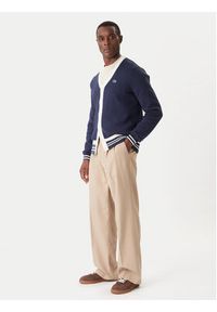 Lacoste Kardigan AH7725 Granatowy Regular Fit. Kolor: niebieski. Materiał: bawełna #4
