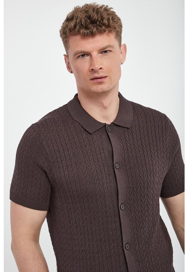 Polo męskie zapinane Tristao JOOP!. Typ kołnierza: polo