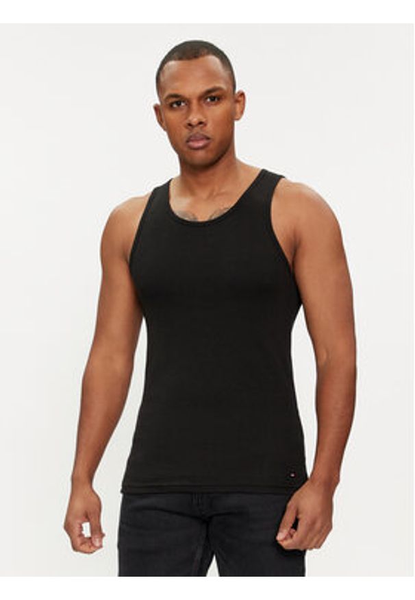TOMMY HILFIGER - Tommy Hilfiger Komplet 3 tank topów UM0UM03179 Czarny Slim Fit. Kolor: czarny. Materiał: bawełna, syntetyk